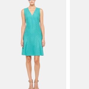 Akris Punto turquoise crochet dress